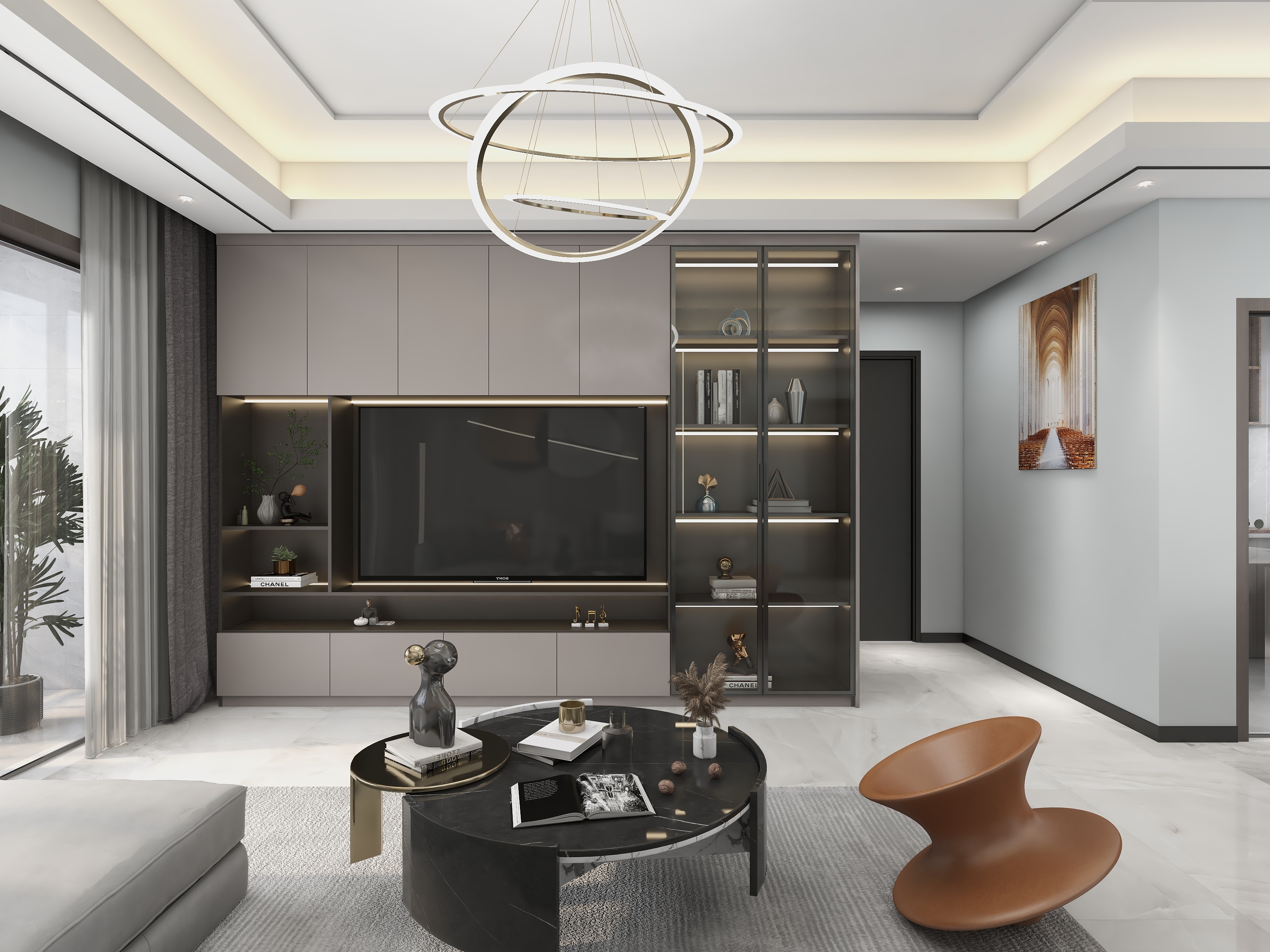 阿曼全屋定制-花花-中海名都现代简约86㎡3室装修效果图