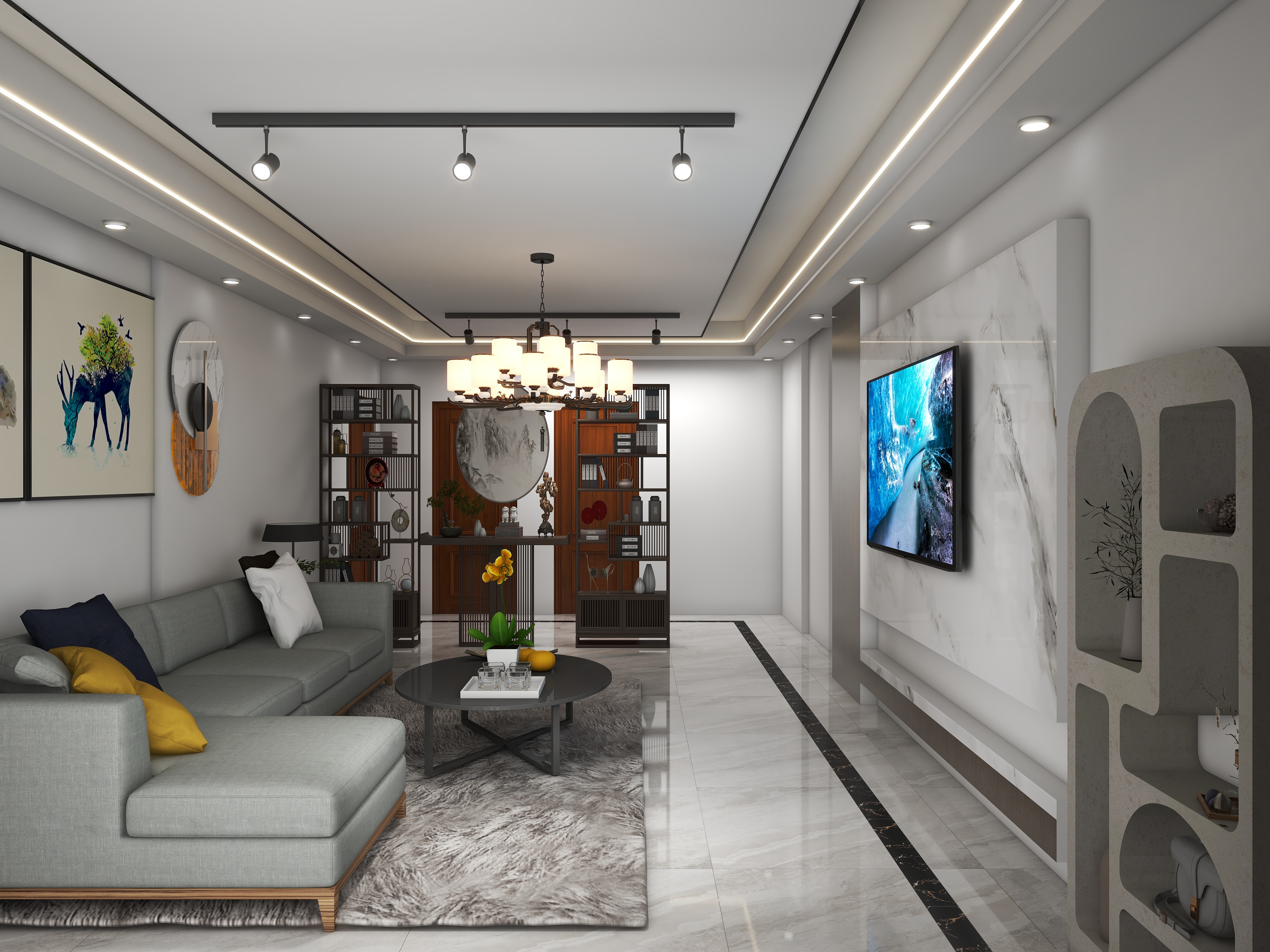 内黄县1-远洋万和四季122㎡4室-装修设计方案