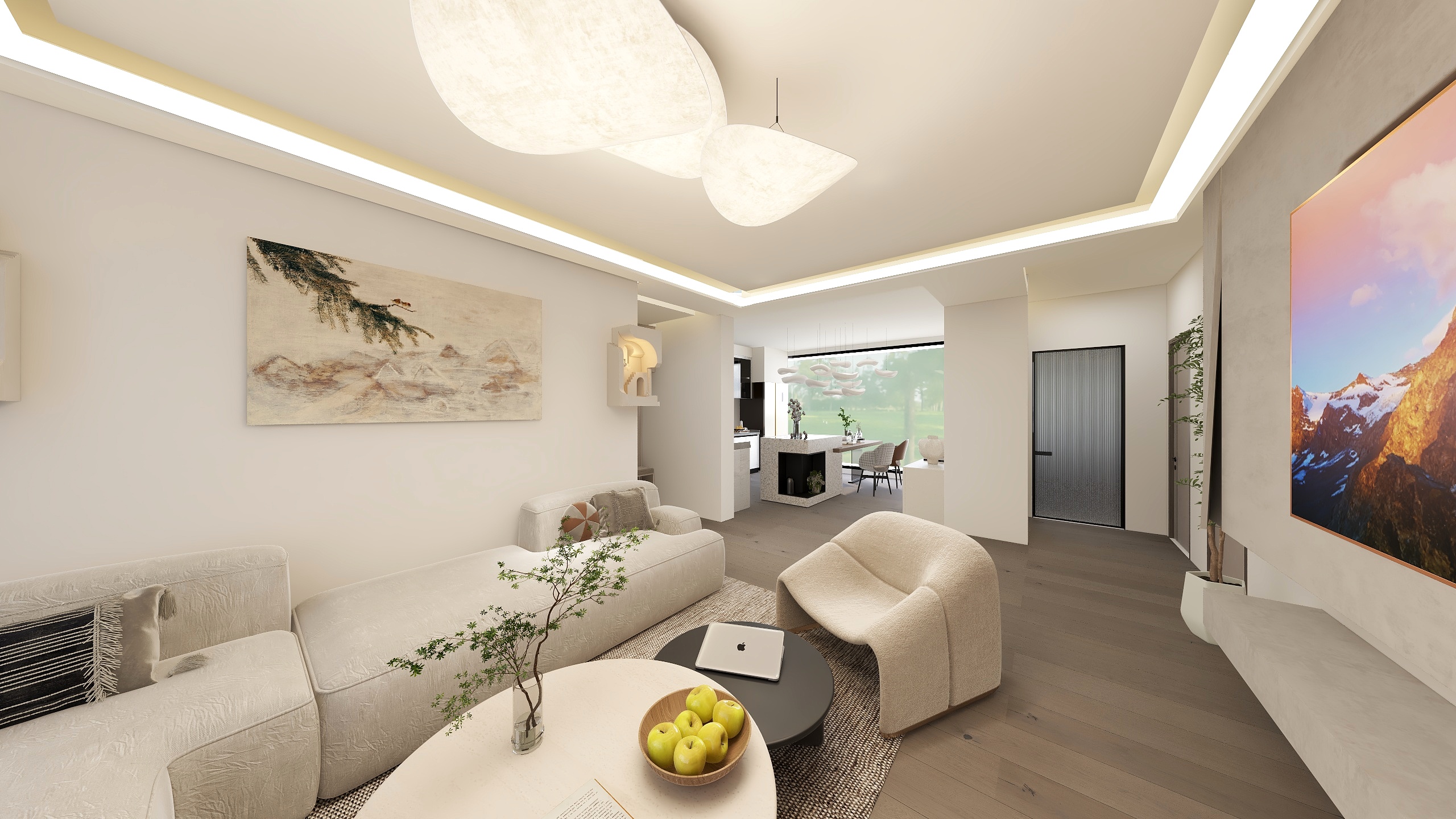 蓝光室内设计工作室-鹭岛国际侘寂89㎡2室-装修设计方案