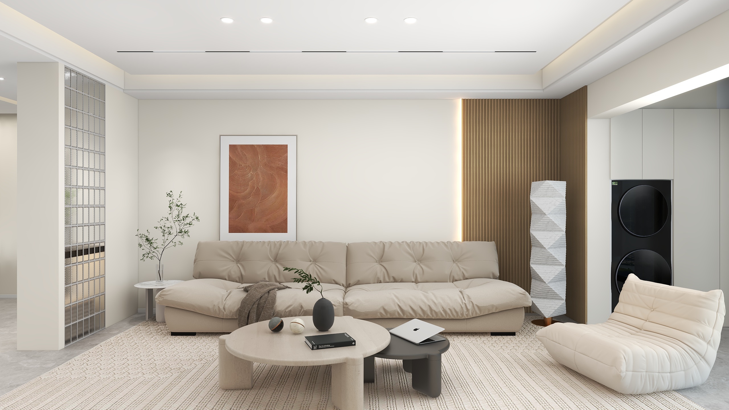 奋进的扬子装饰-金府大院现代简约109㎡3室-装修设计方案