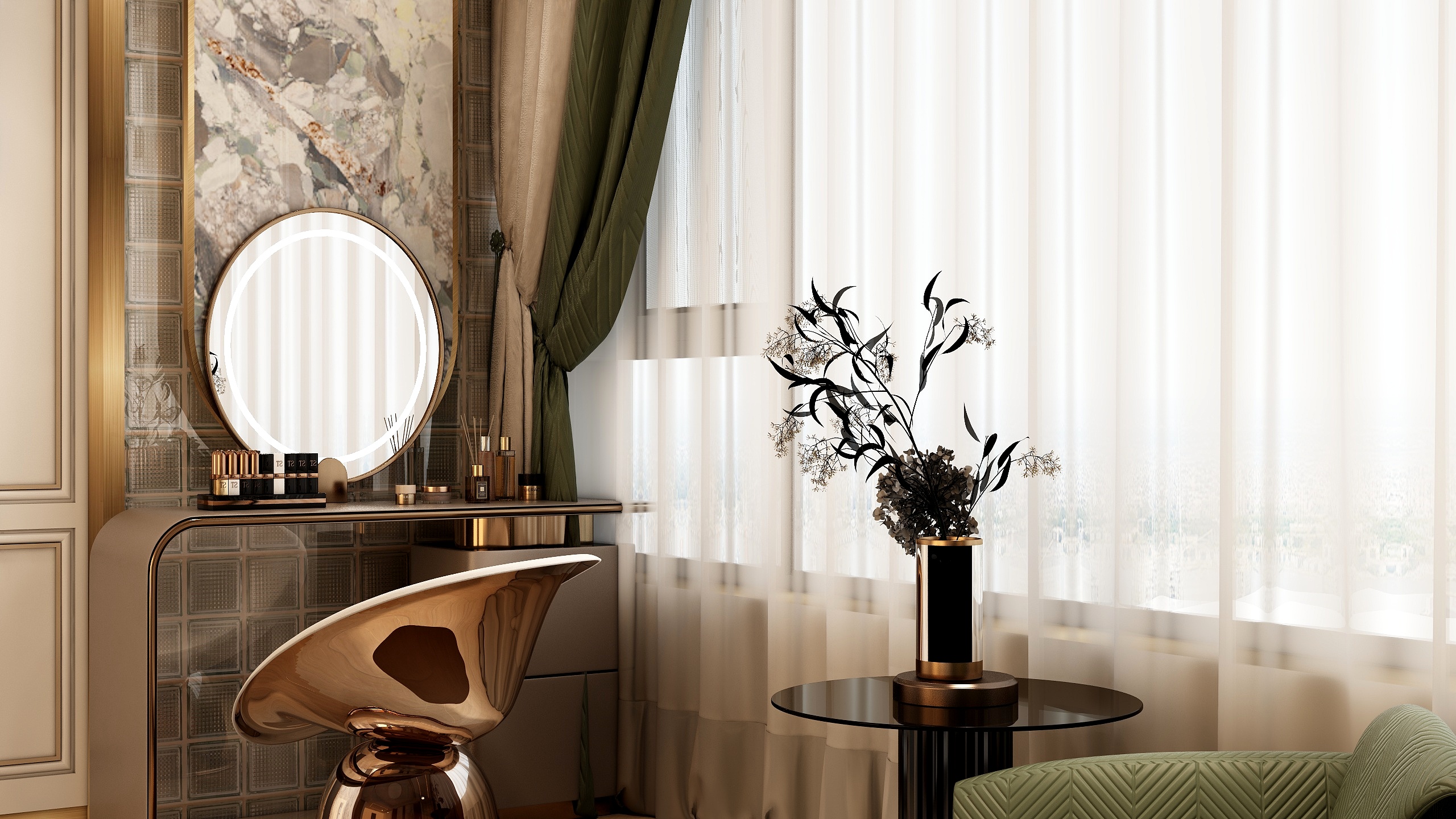 曾幸运-《花语岭南》轻奢风格|450㎡叠墅装修效果图