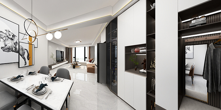 知安战-B户型四室（轻奢风）-副本-装修设计方案