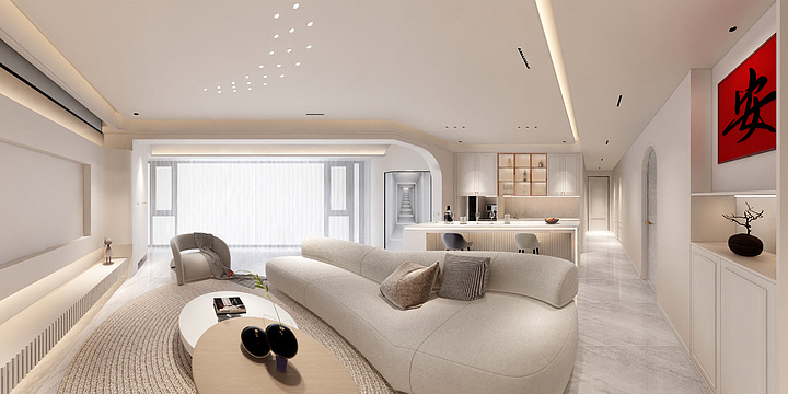 做设计的蜂蜜脐陈-法式奶油-麒隆华府-装修设计方案