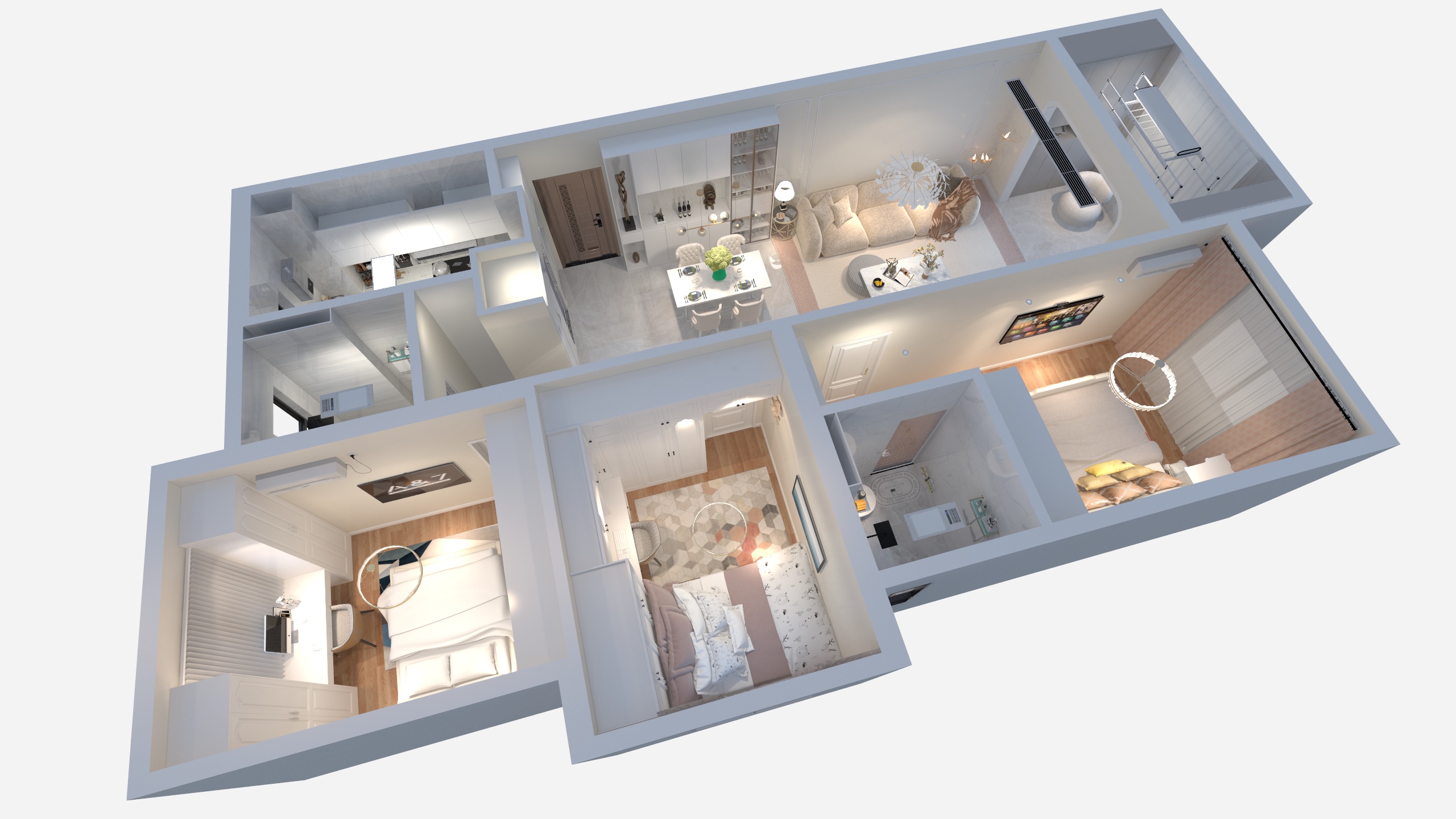 棋如人生-江樾云著(8-2104室)-简约奶油风（榻榻米）-副本-装修设计方案