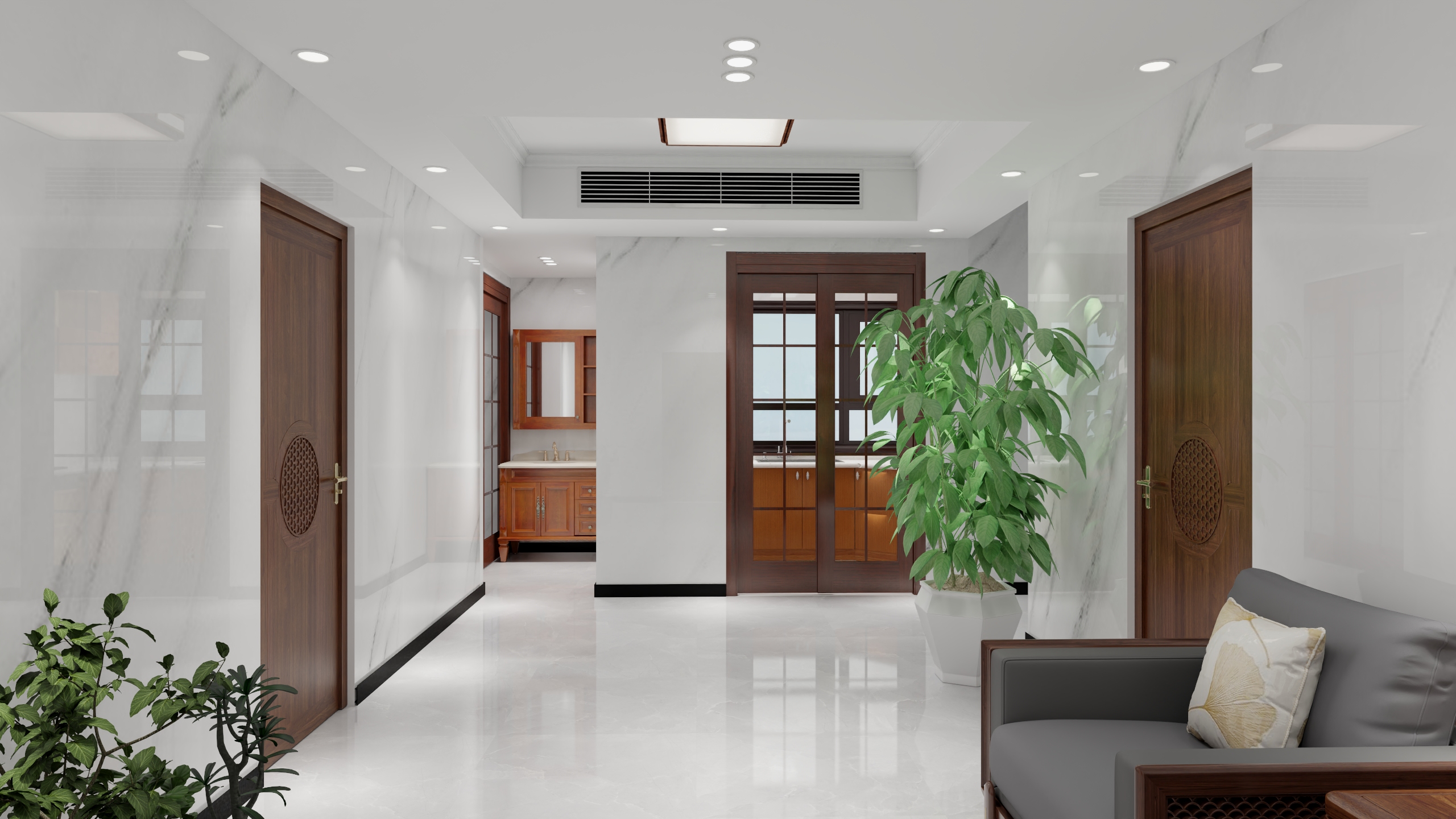 SHUBERT-办公会客新中式碳晶板方案-装修设计方案