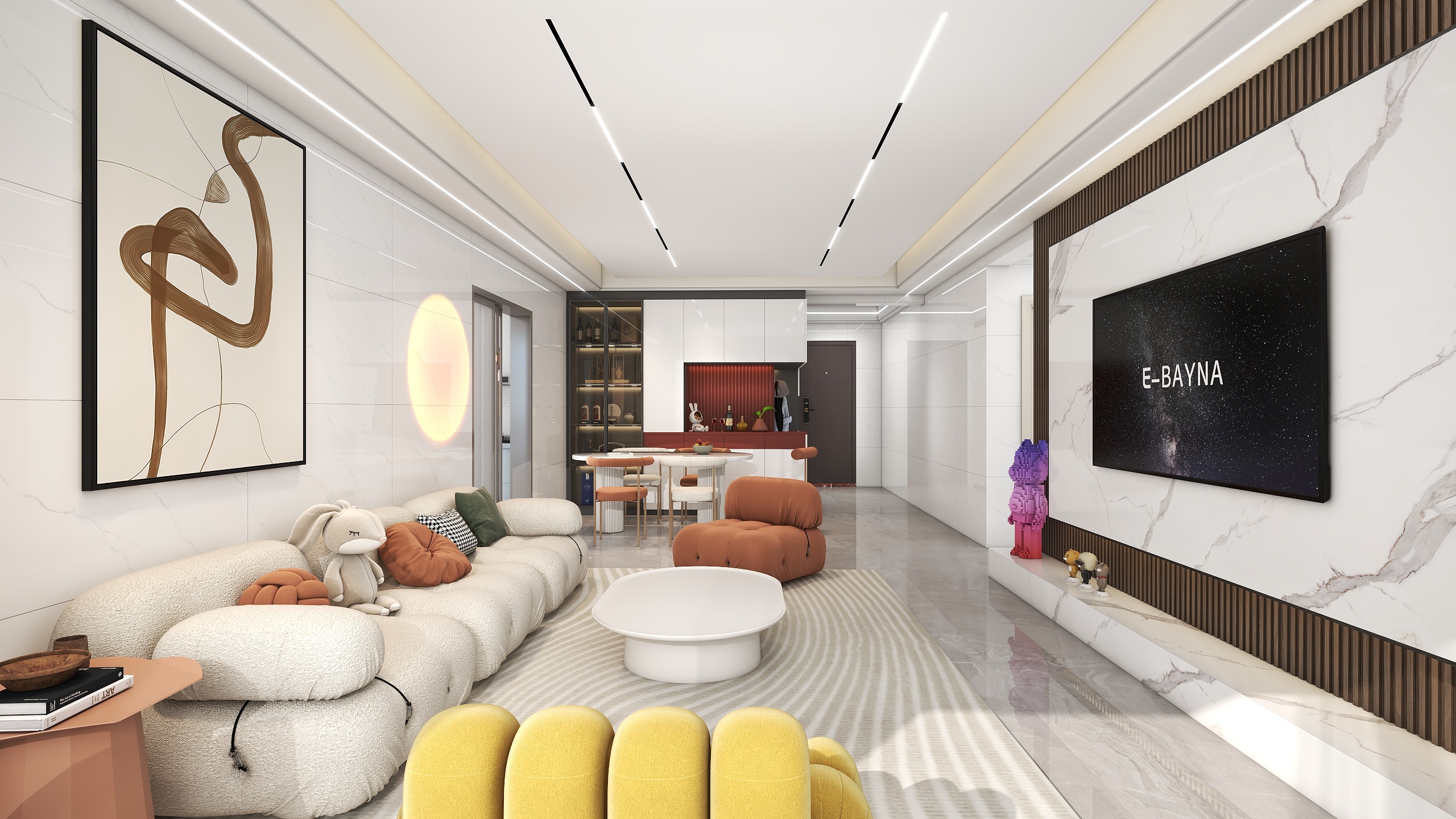 王翠丽-中华文苑混搭125㎡4室装修效果图