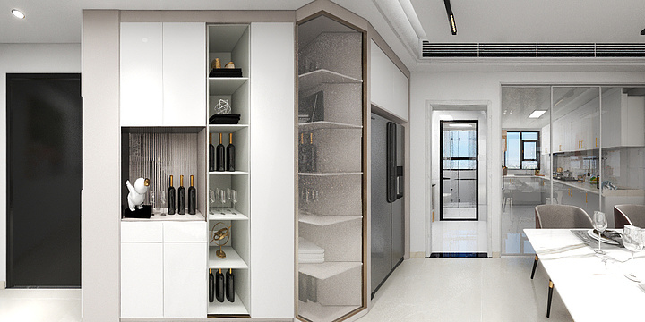 彭翰-奶油轻奢无主灯三居室三修-装修设计方案