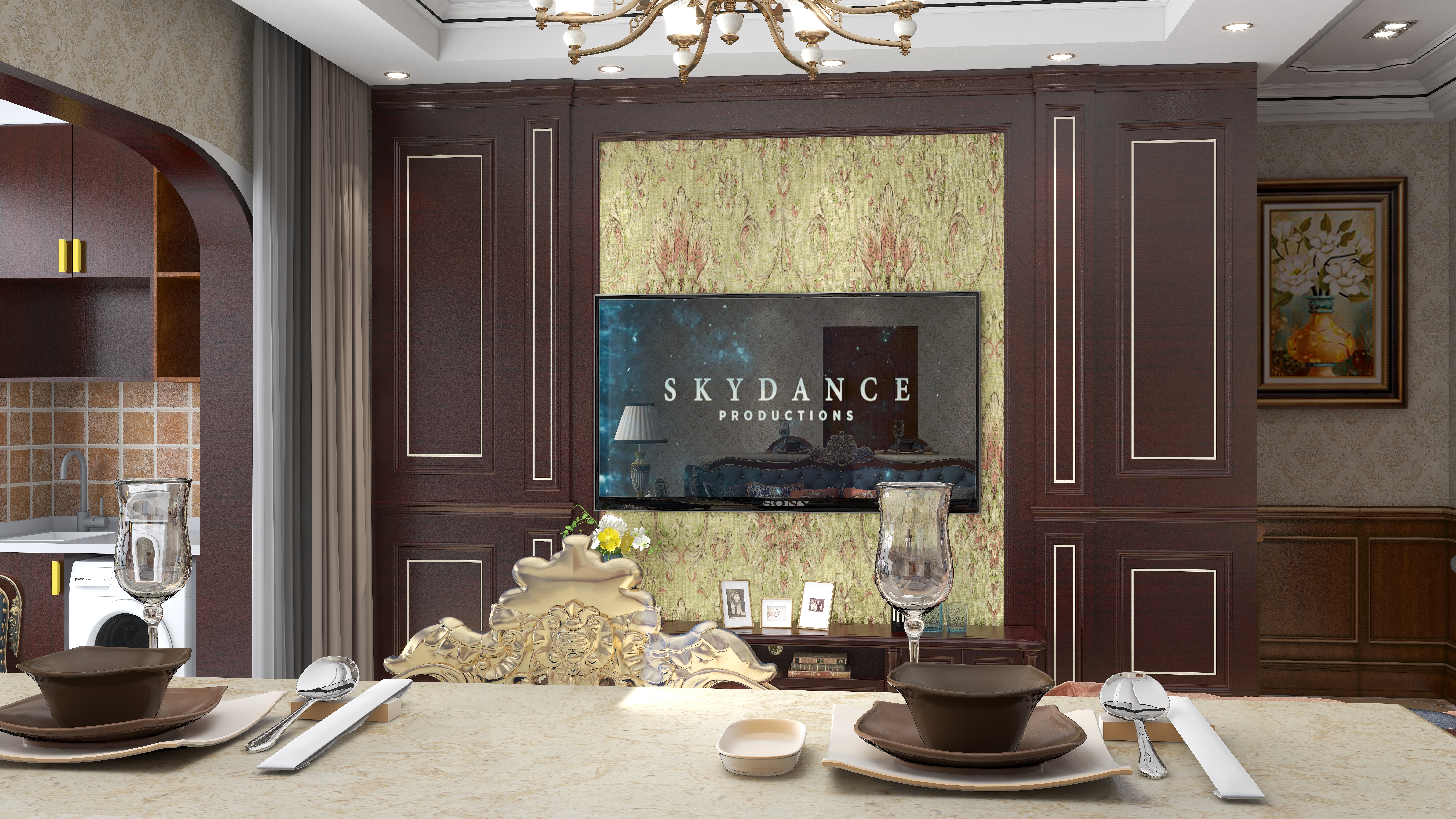 临洮依品-美式古典三居室-装修设计方案