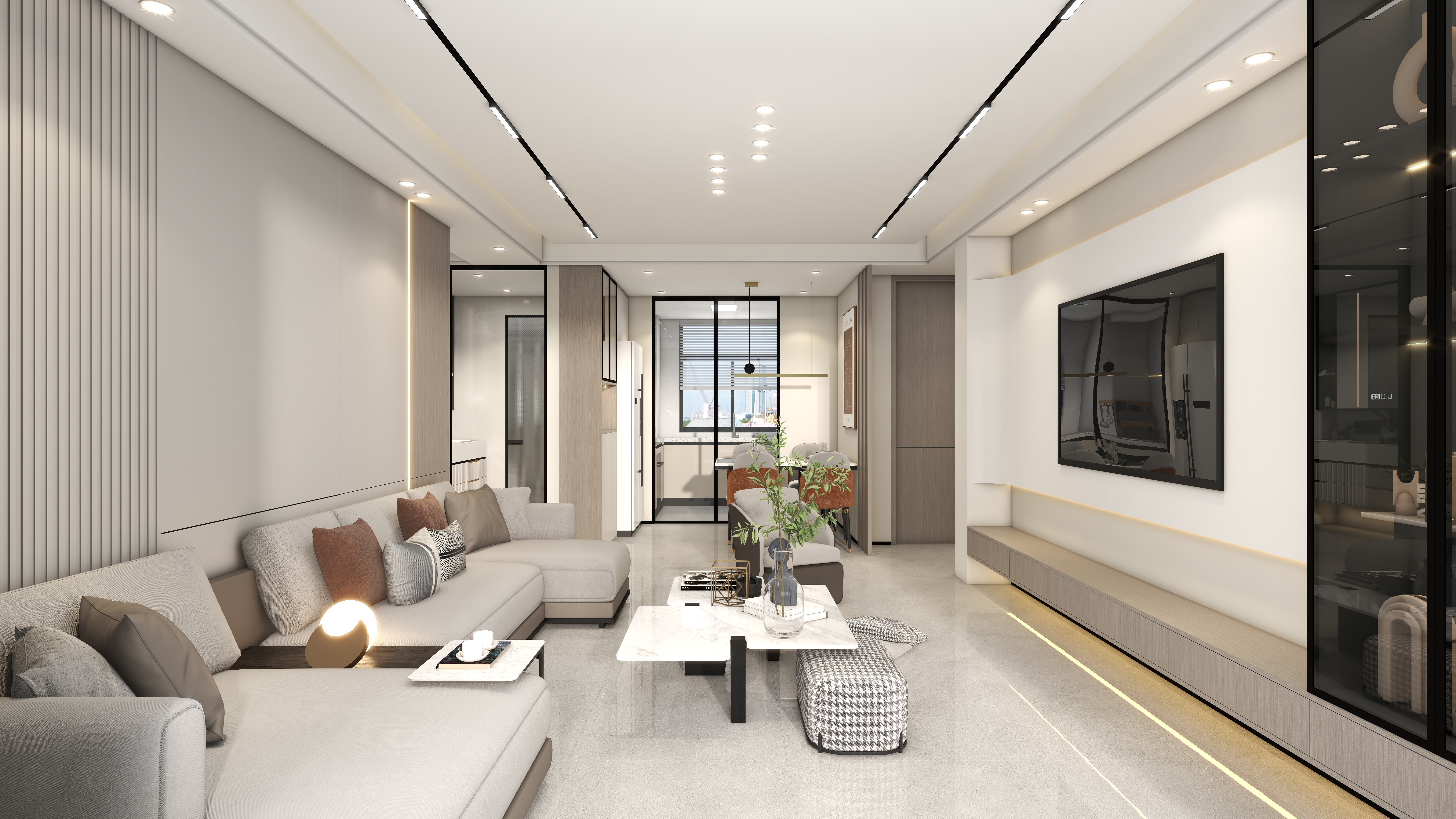 星空设计500一套-轻奢104㎡3室装修效果图