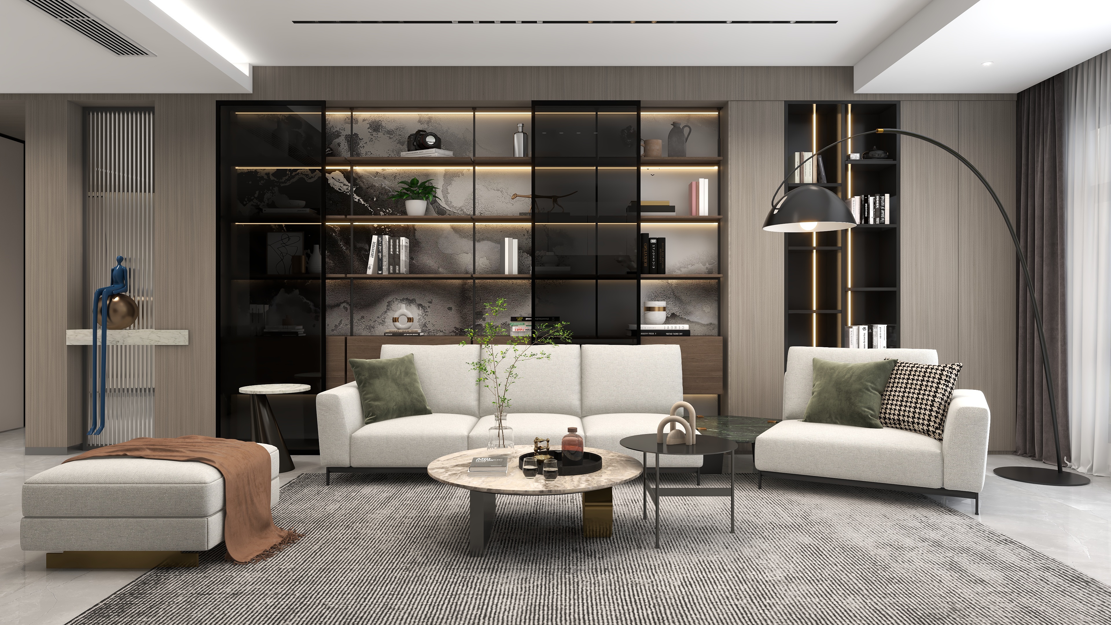 悦安居_-两房两厅现代风105m²-装修设计方案