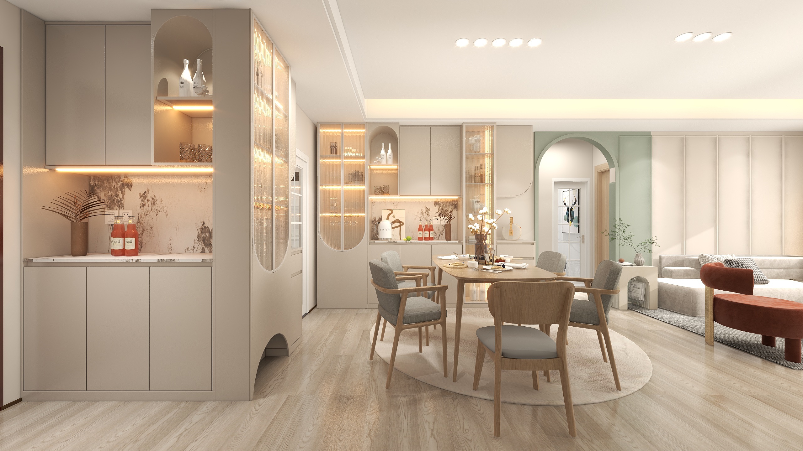 中山天圆空间设计-棕榈彩虹86㎡2室-装修设计方案