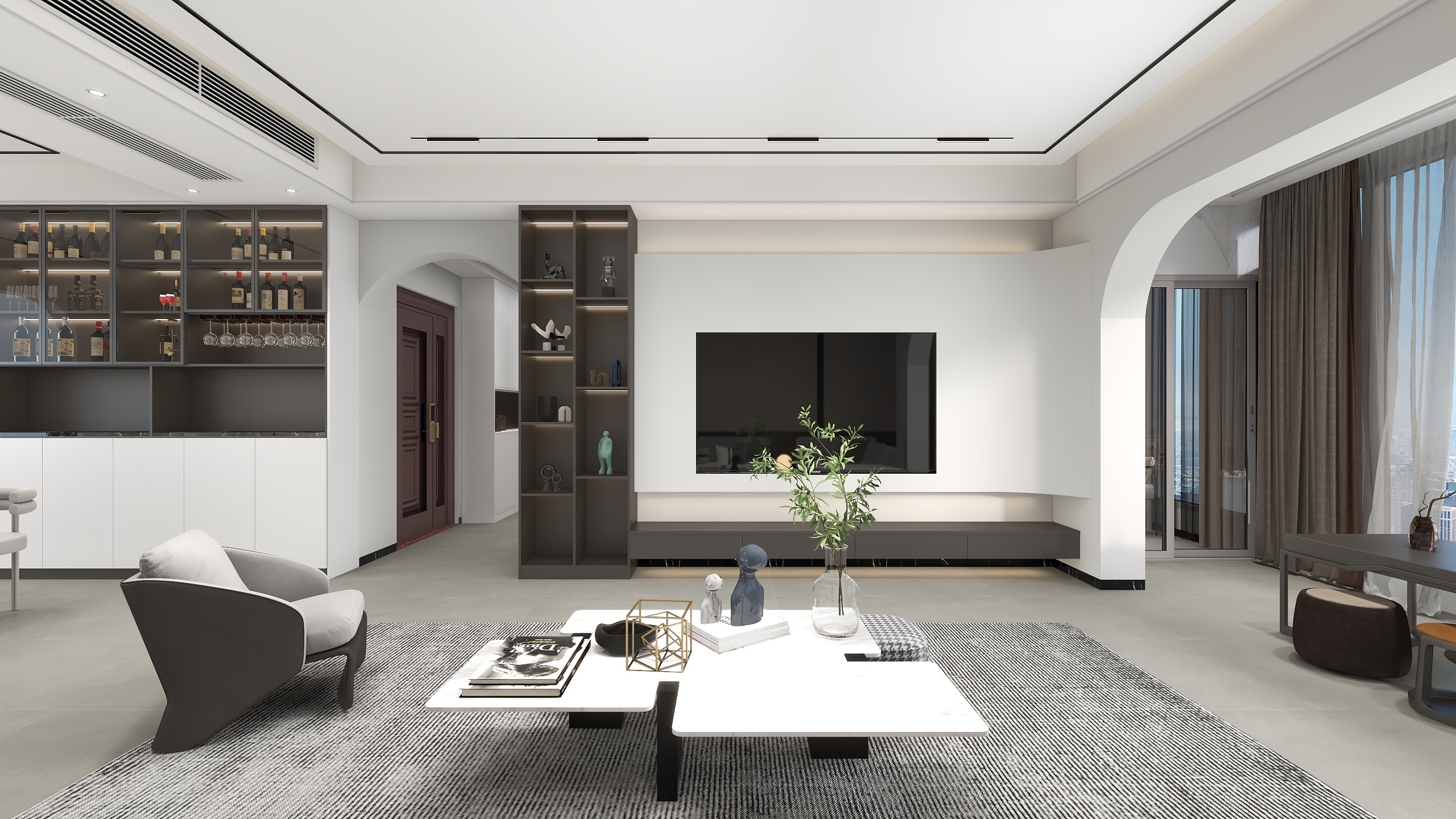 韦永光-195m²现代简约5室设计-装修设计方案