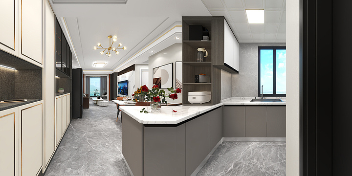 于忠祥-轻奢-公园壹号55号全景设计-装修设计方案