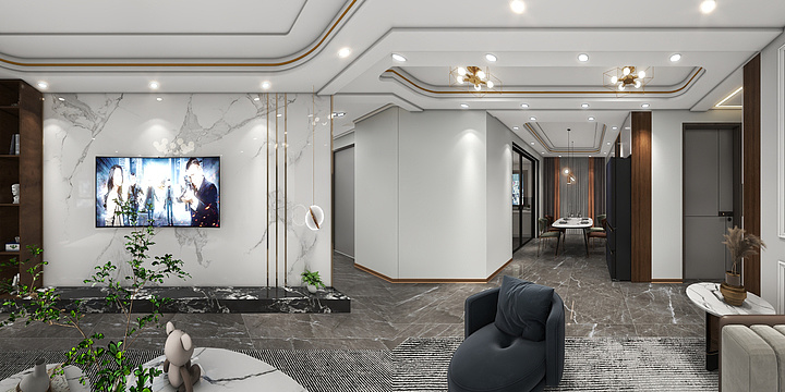 川柏Designer-漓水花园B区16-801.127平（乳胶漆.签单客户）-装修设计方案