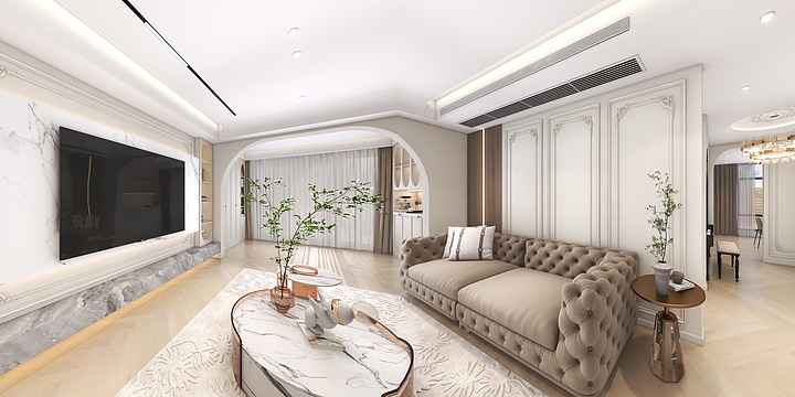 QX-Design-303现代轻奢法-装修设计方案