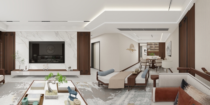 全案设计-Rose-欣泽·太湖壹号-新中式-装修设计方案