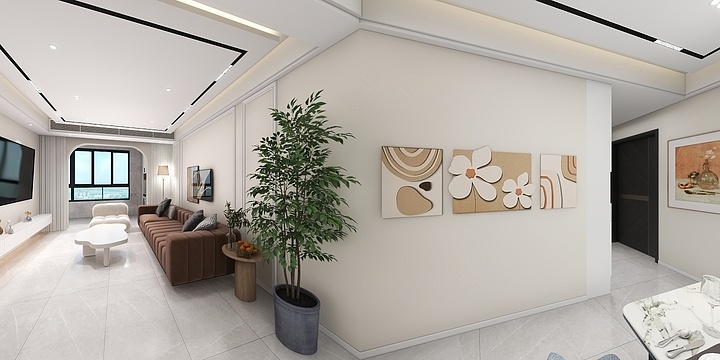 佳轩居装饰小吴-红蕾佳苑130平奶油风-装修设计方案