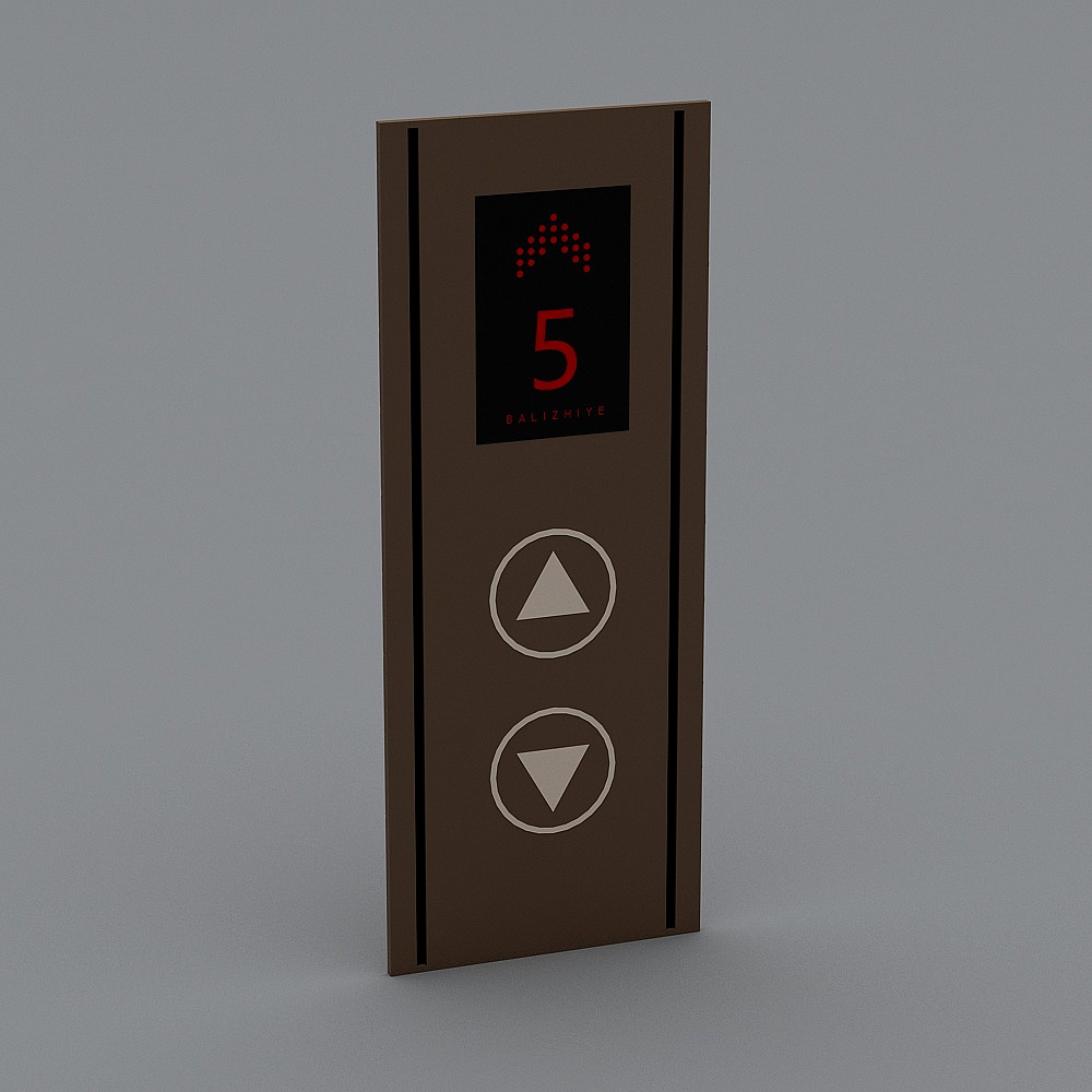 电梯按钮3D模型