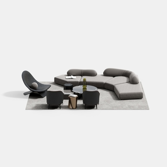 Minimalist Affordable Luxury Fabric Sectional Sofa