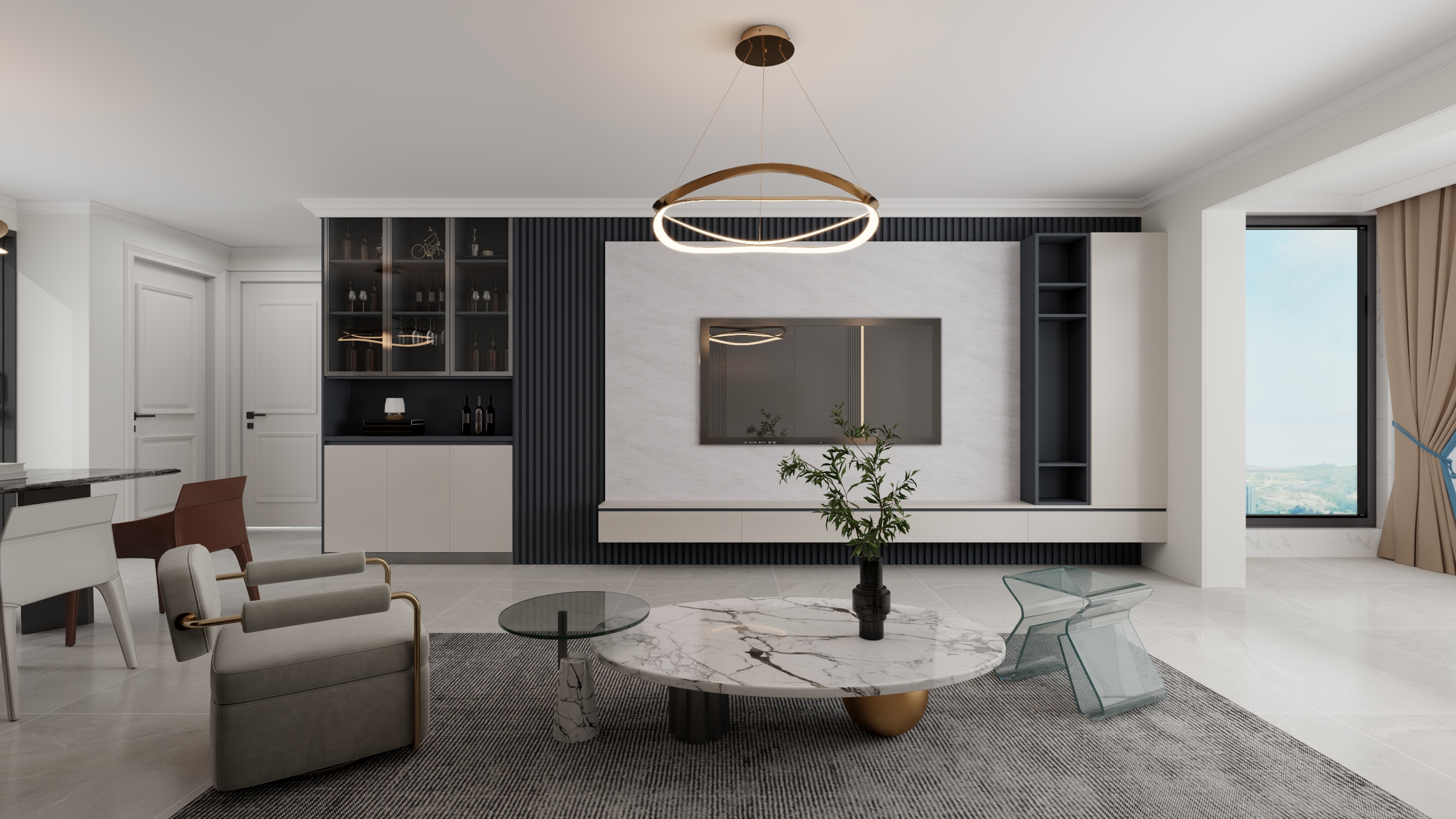 江苏欧港森建筑装饰工程有限公司-常熟墙板效果图-装修设计方案