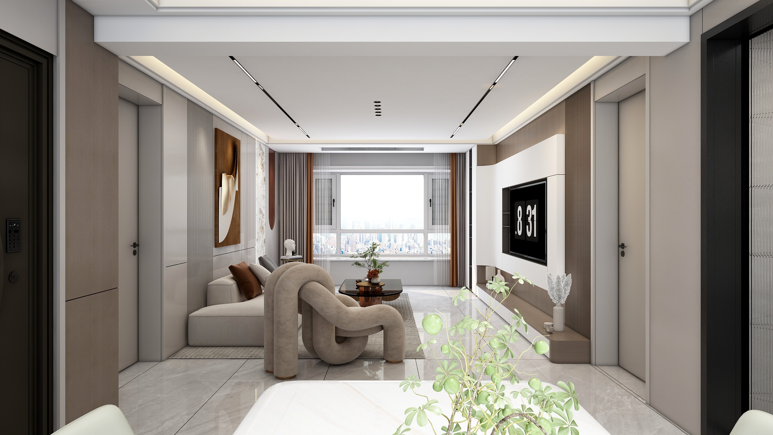 酒泉雅枫装饰设计总监一薛军-龙门居17#-2现代轻奢无主灯=副本-装修设计方案