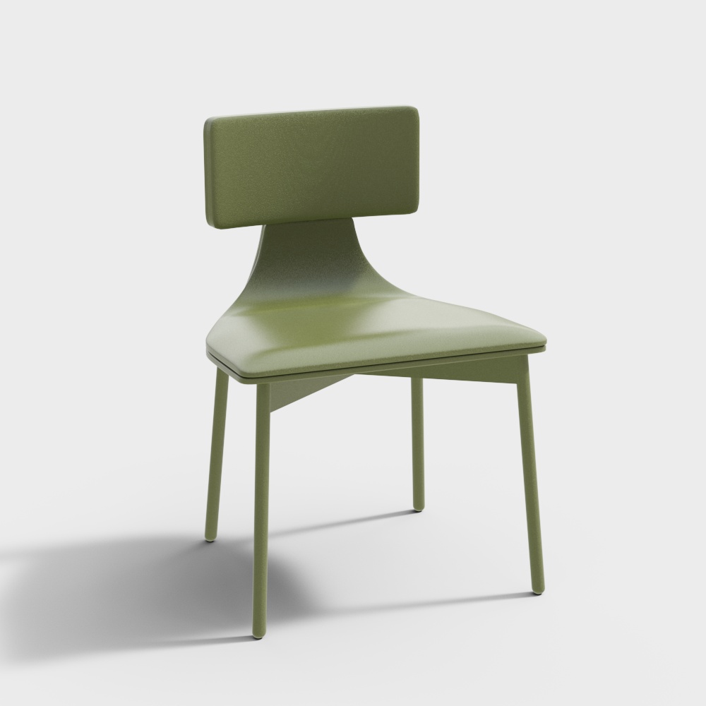 现代奶油绿餐椅