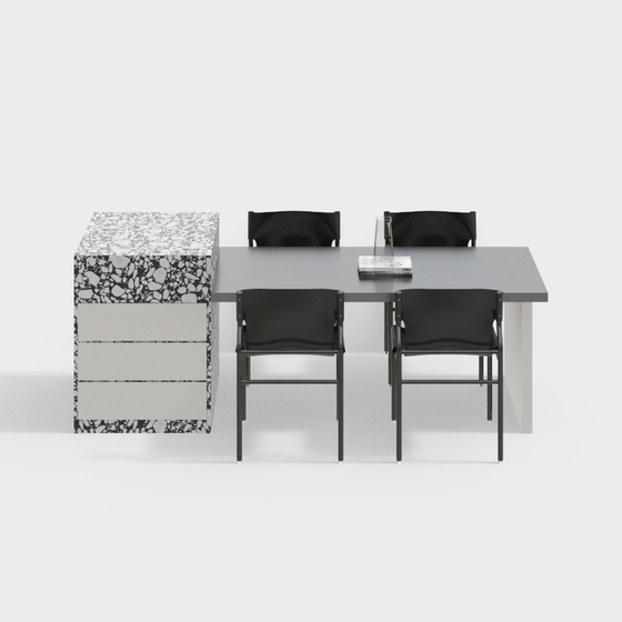 Modern Light Luxury Island Dining Table And Chair Combination