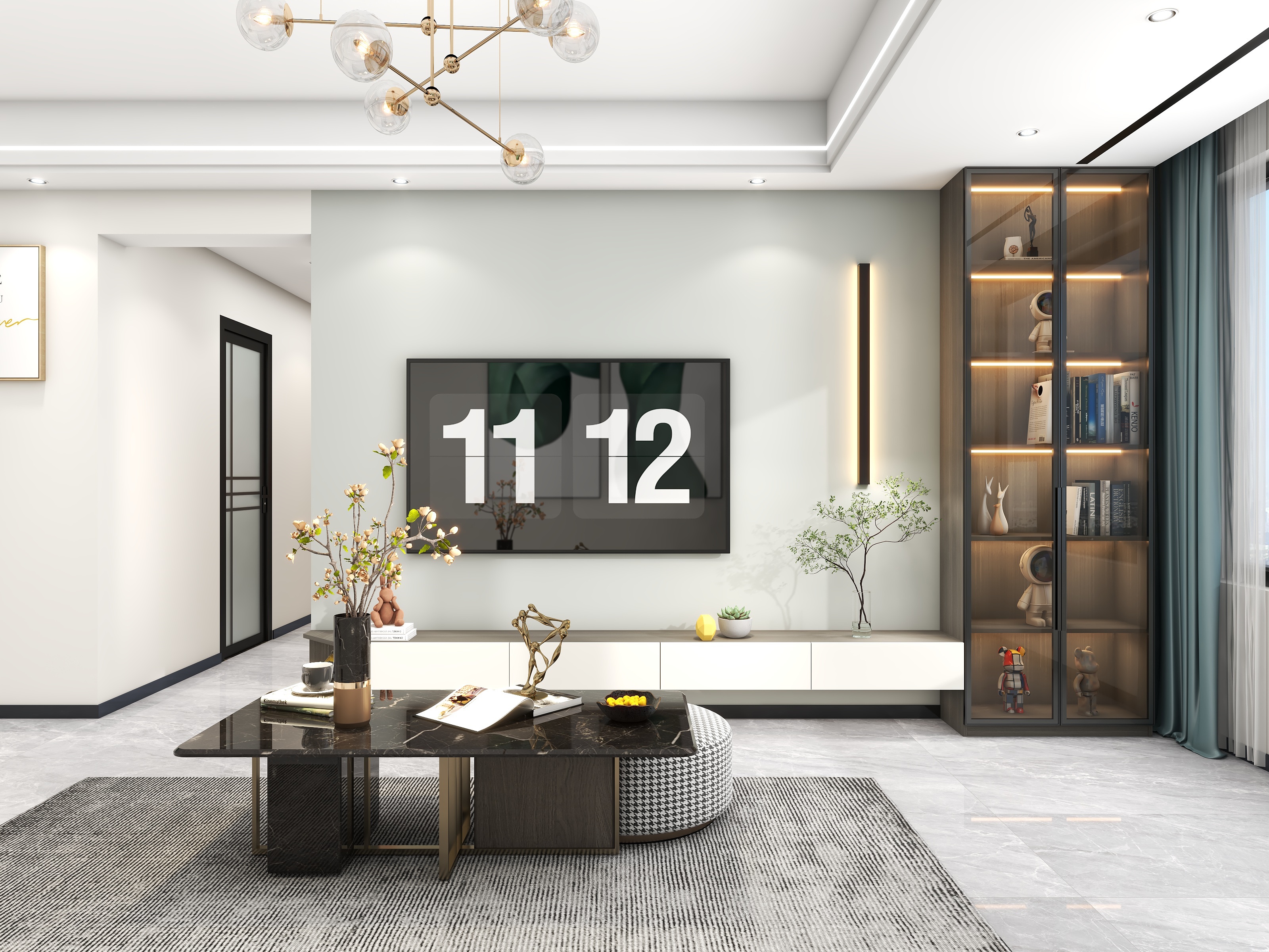 室内装修设计tp-87平方现代风小三房-装修设计方案