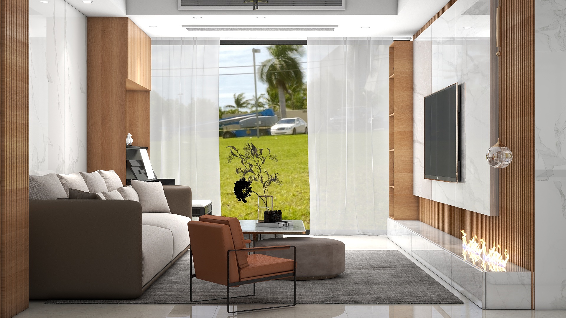 李林-金碧现代简约92㎡2室装修效果图