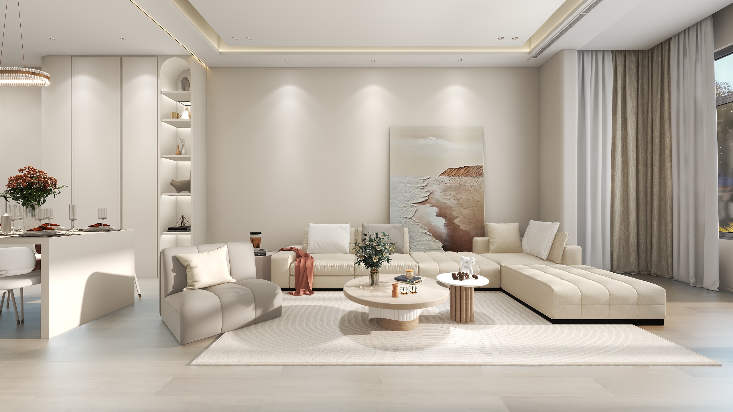 田Sir的脑洞-现代简约奶油风-装修设计方案