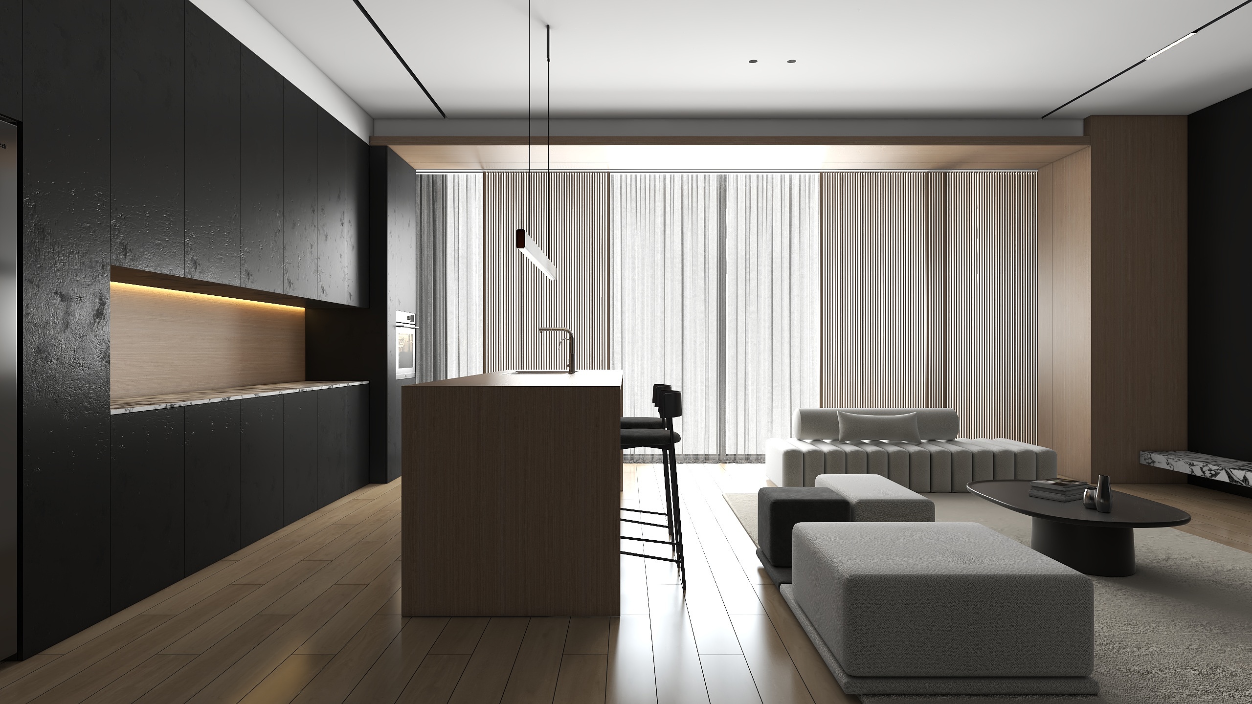 青鸟设计ZJnK-50平客厅-副本-装修设计方案