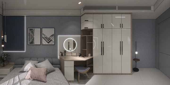 集成快装俱乐部-莫兰迪-原木风-装修设计方案