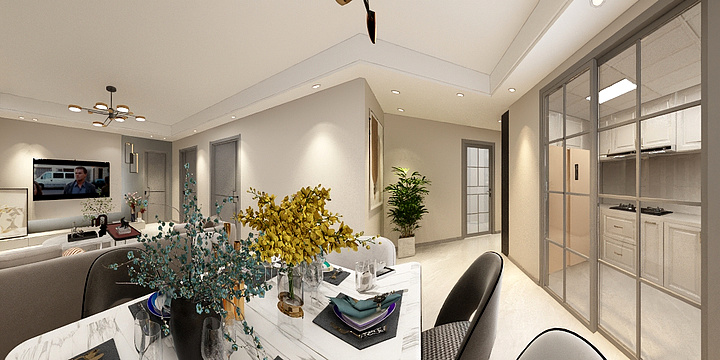 全案设计师陈秋宇-翡翠城97参考效果图-装修设计方案