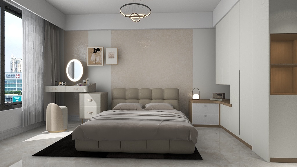 M_M黄小M-15㎡卧室（浮雕）-装修设计方案