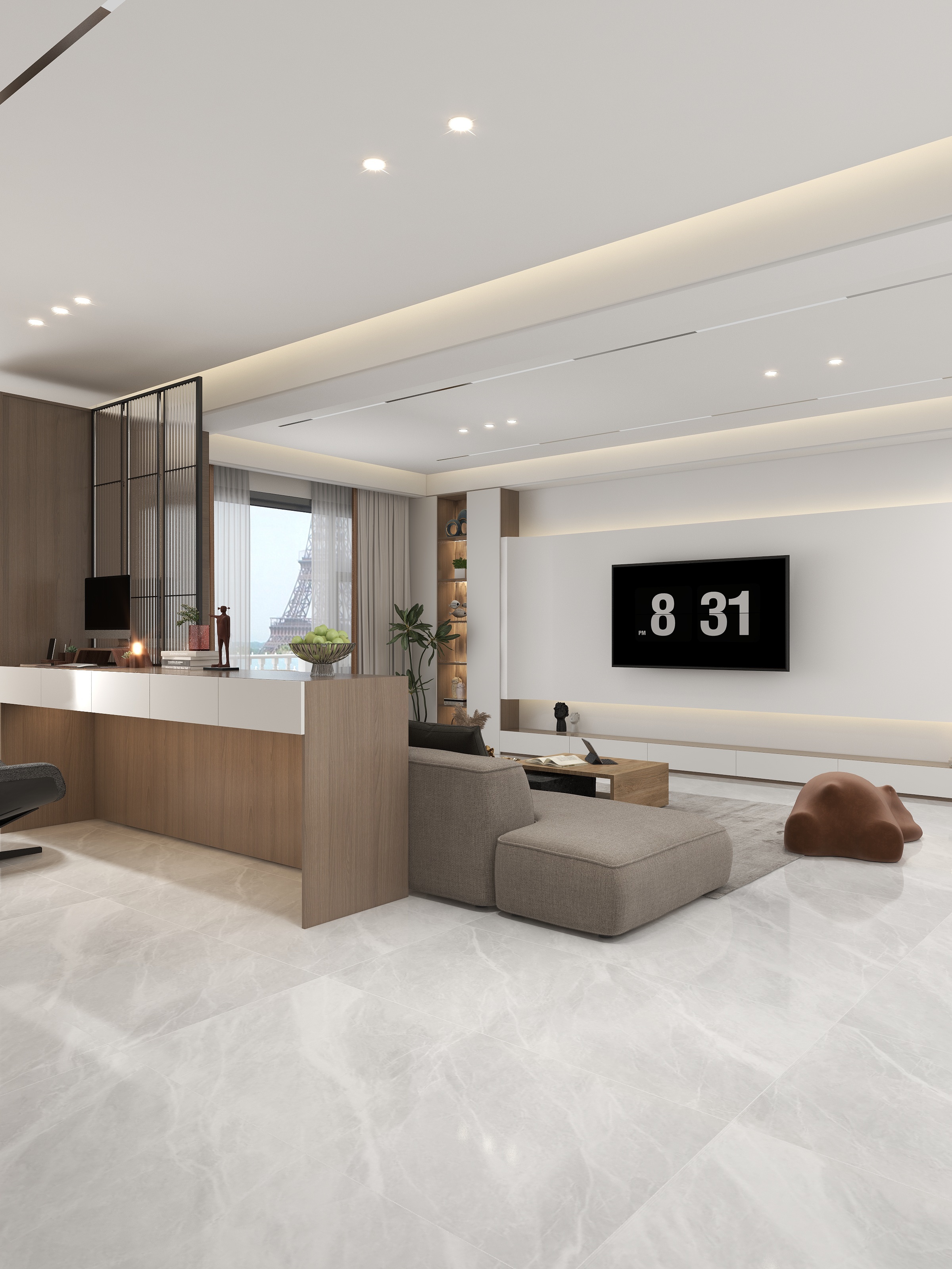 罗威锋-102㎡1室装修效果图