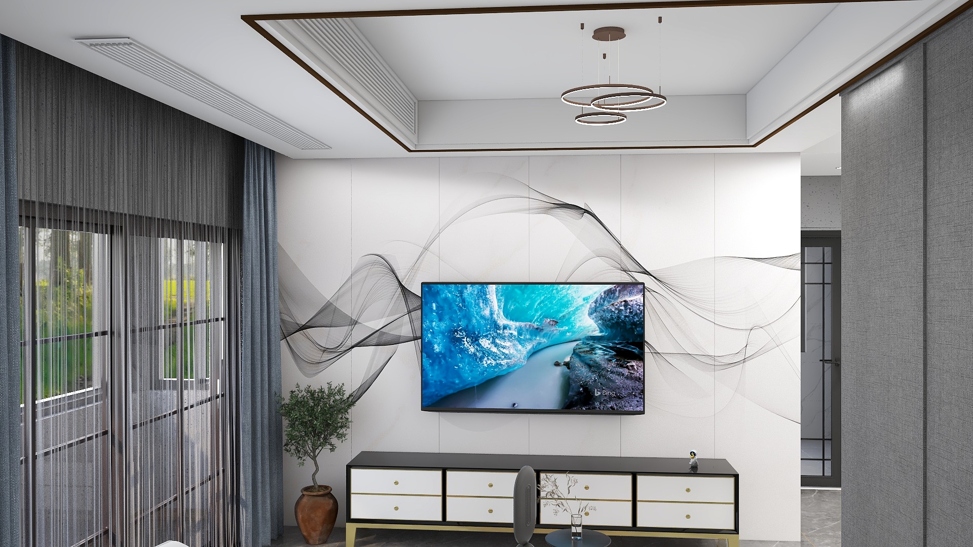 匠程装饰设计-盛世唐苑69㎡两室两厅-装修设计方案