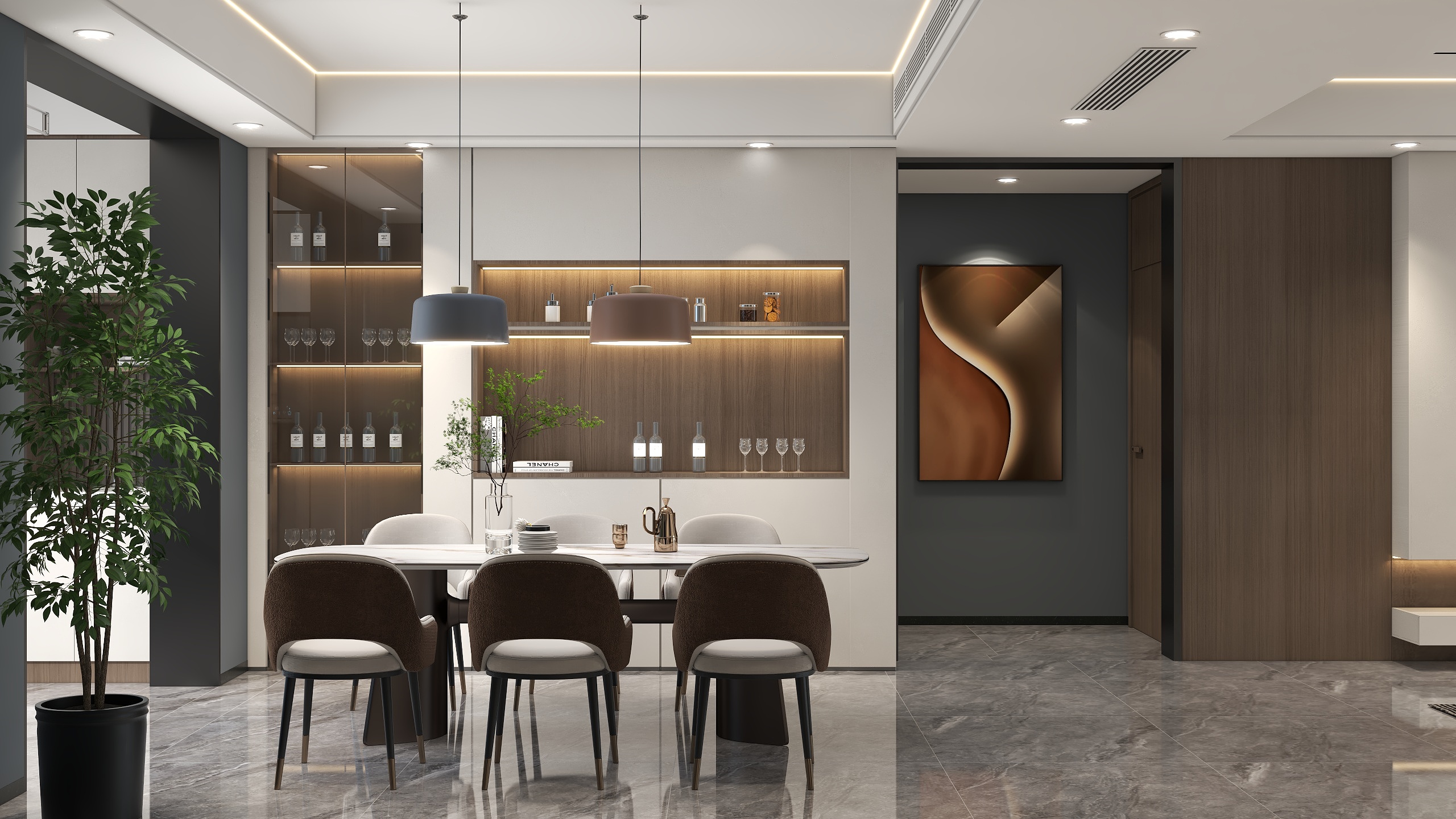 账号1qjFL-148㎡3室现代风-装修设计方案