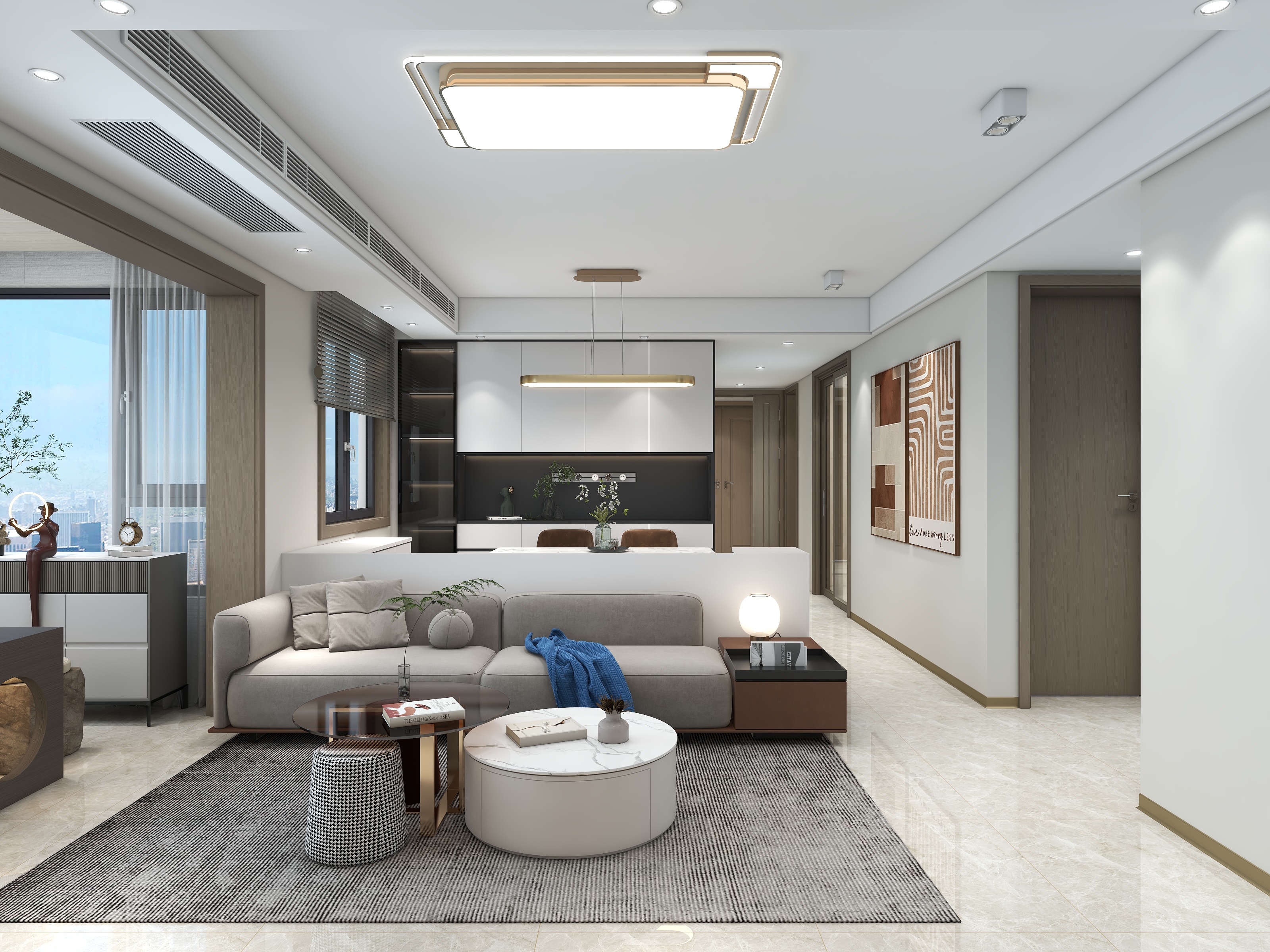 湛智华-现代轻奢122平4房装修效果图