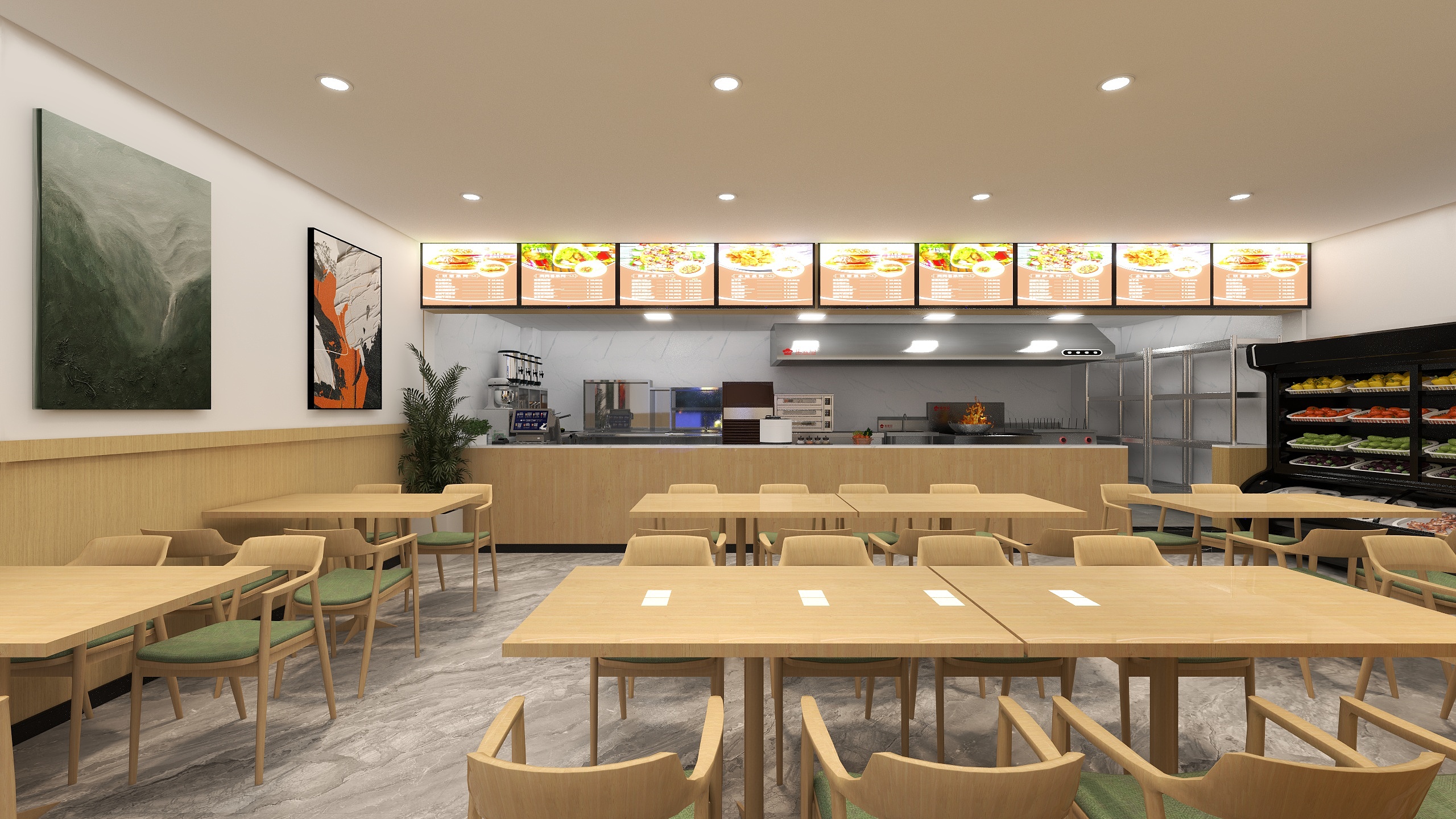 时诺装饰001-早陈阳光-特色小吃店-装修设计方案