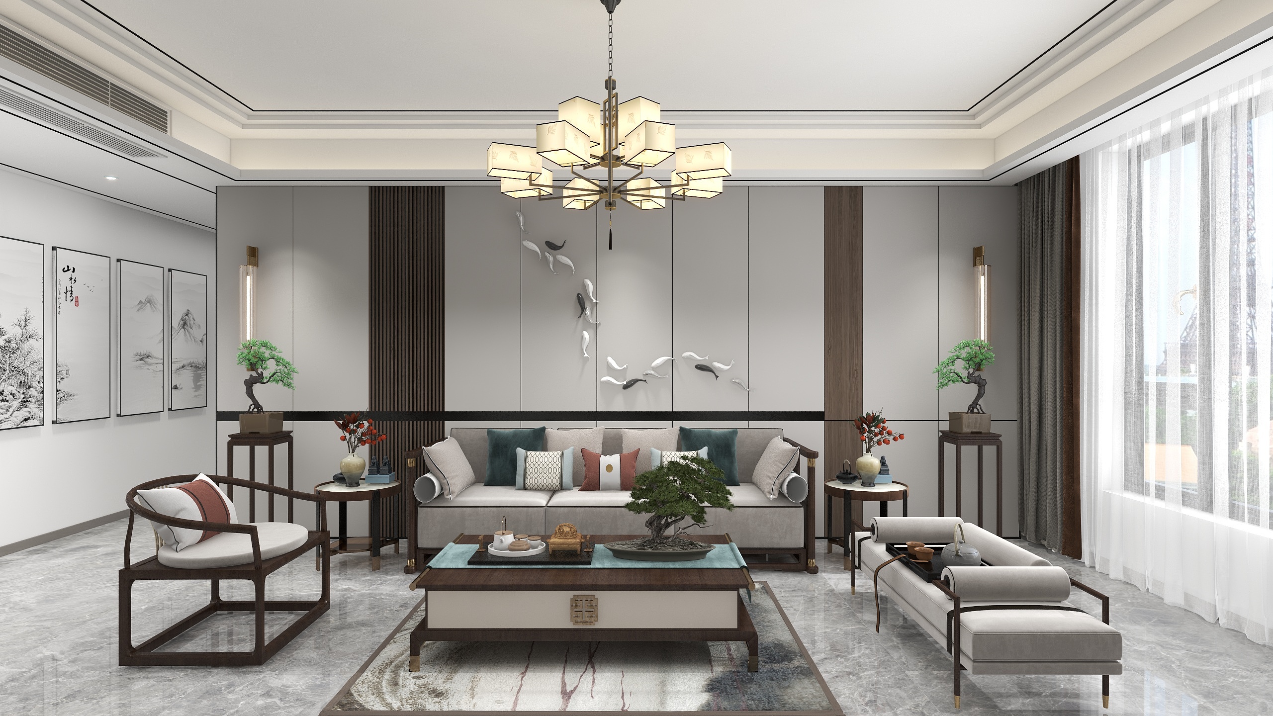 顺辉瓷砖胶州旗舰店-龙屯馨居（135㎡户型研发）-装修设计方案