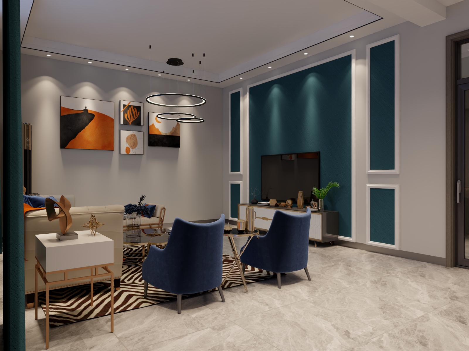 187****0846KqTB-牛村自建 - 新中式一楼 -装修设计方案