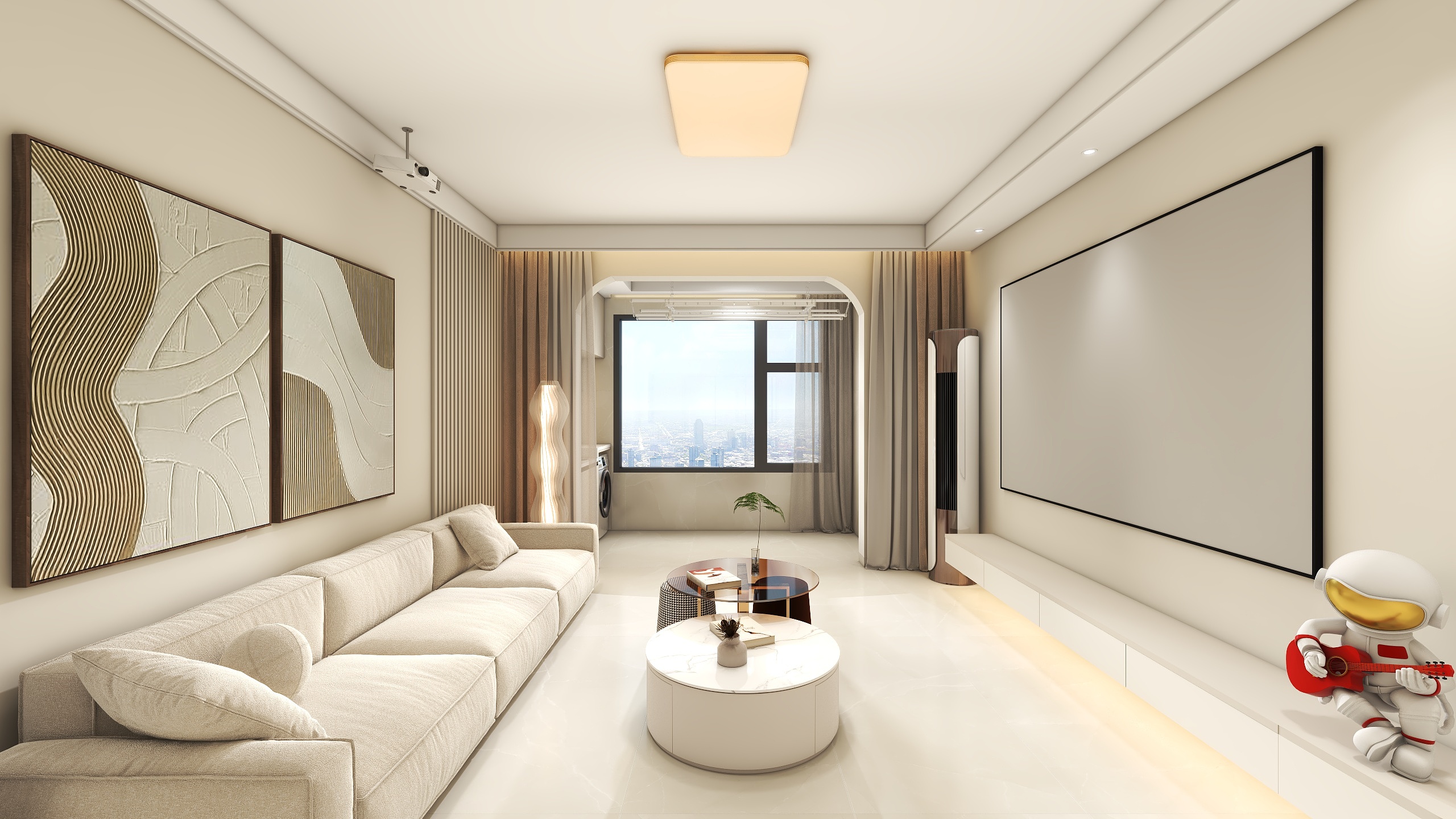 郭涛-中梁首府106㎡4室装修效果图