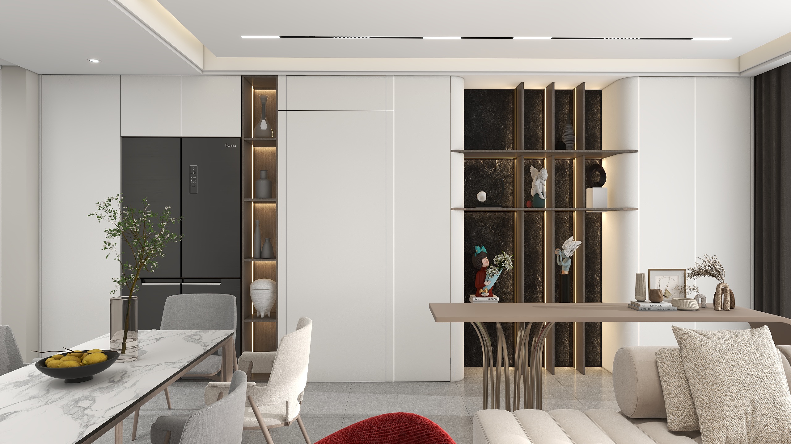 艾格全屋定制-旭辉敔山公元现代简约113㎡2室-装修设计方案