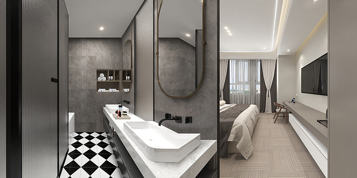 蝈蝈设计001-定陶汽车小镇客房2-装修设计方案