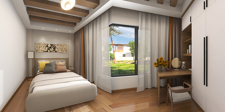 王梦君1-礼泉白村-简约-装修设计方案