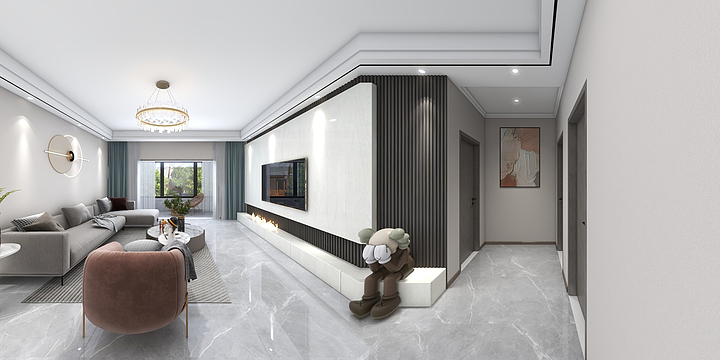 欧阳晨雪-山水馨居130-两阳台-装修设计方案