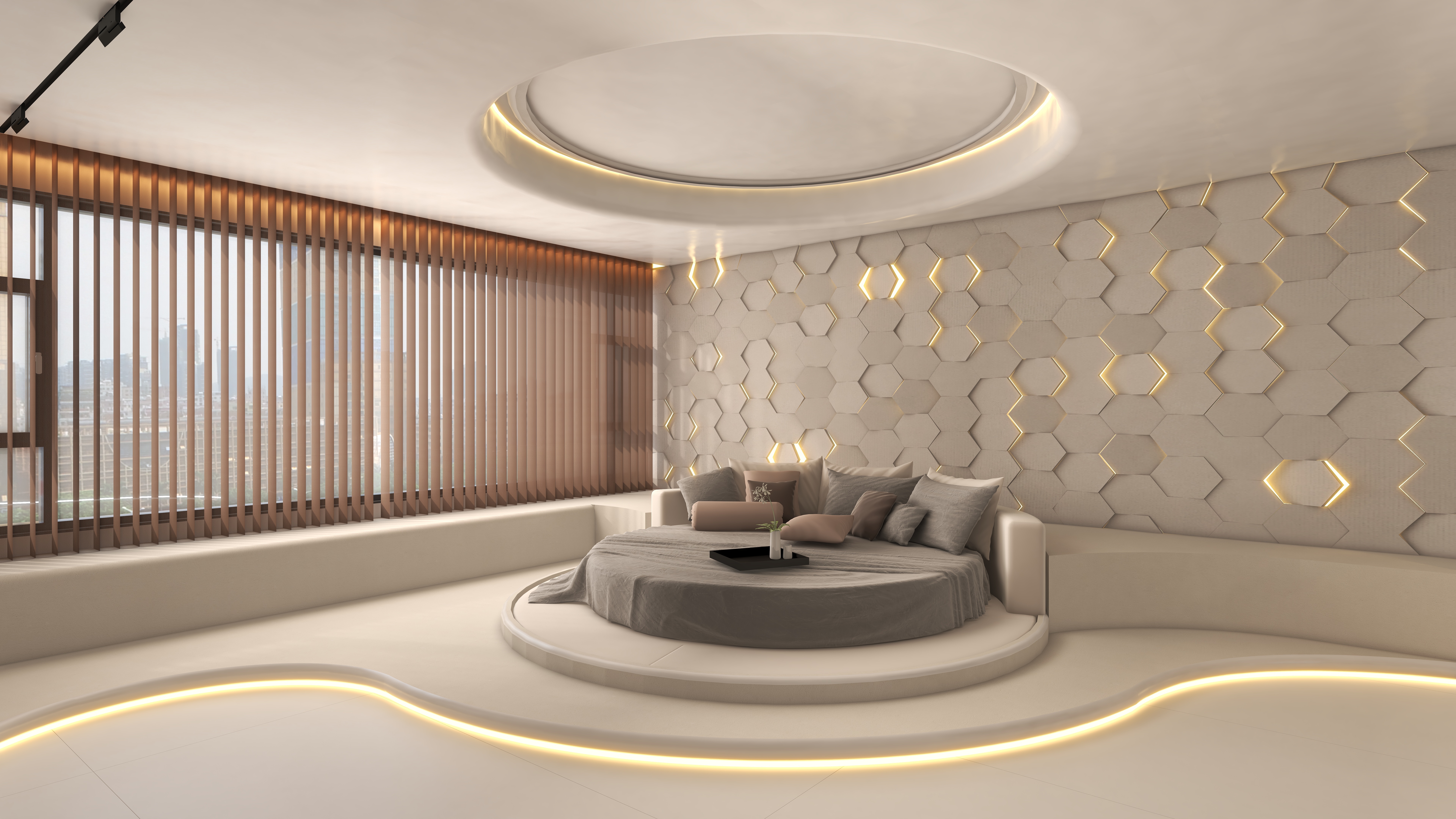 玺玖-现代奶油大平层装修效果图