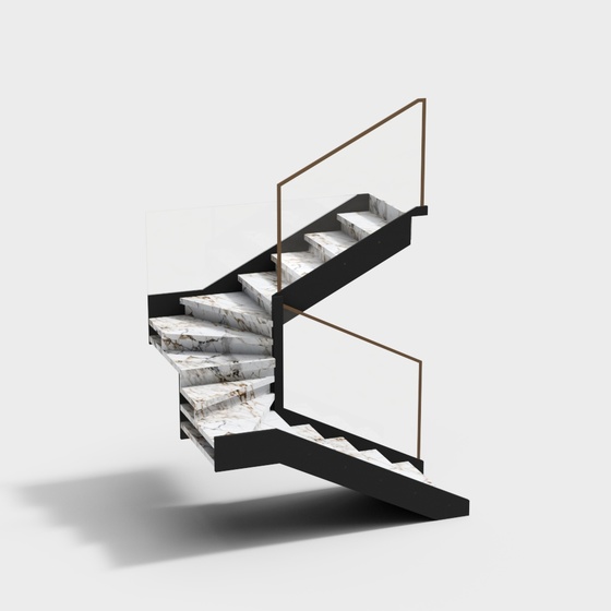 Thin Staircase Mid-Rise Staircase With Kicking