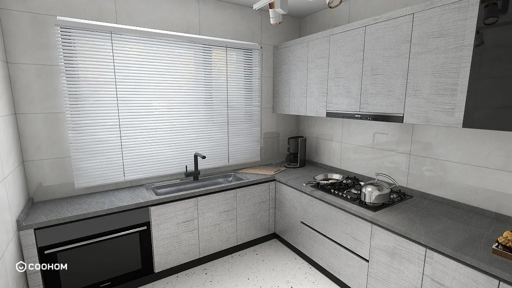 arh.damian.alexandra的装修设计方案:studio with large kitchen 2