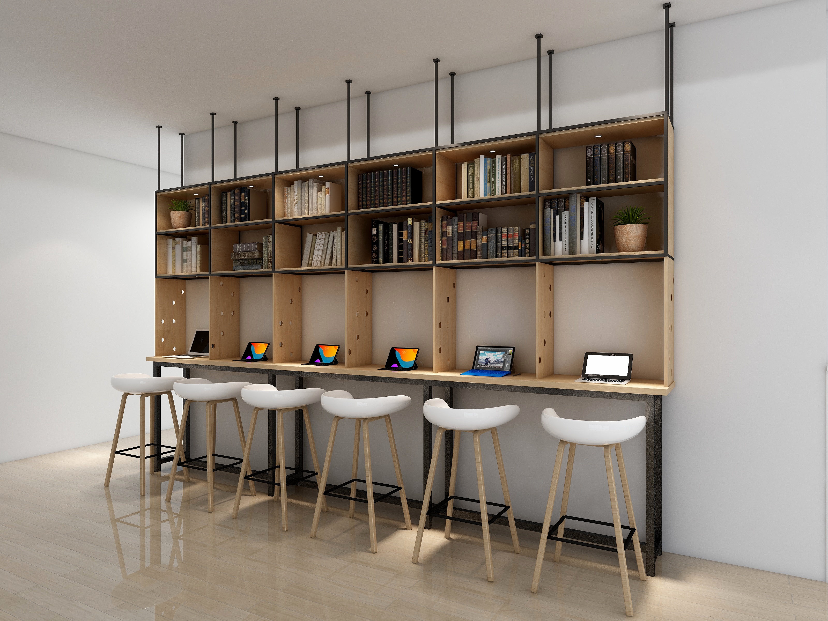 HAO里-西村阅读室-书吧一角-装修设计方案